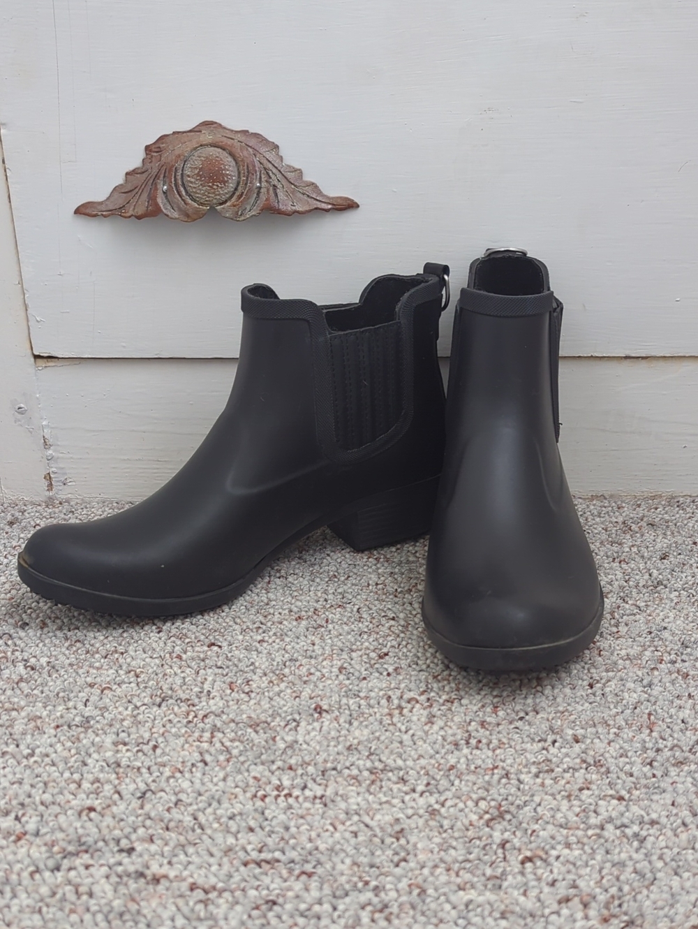 Chooka Women’s Black Chelsea Rain Ankle Boots